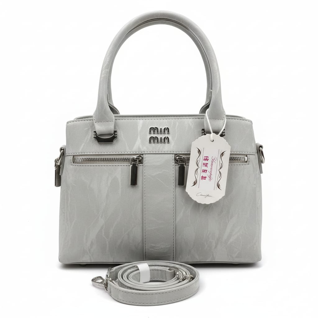 nazukta saga chick sky blue and whITE textured satchel handbag with crossbody strap