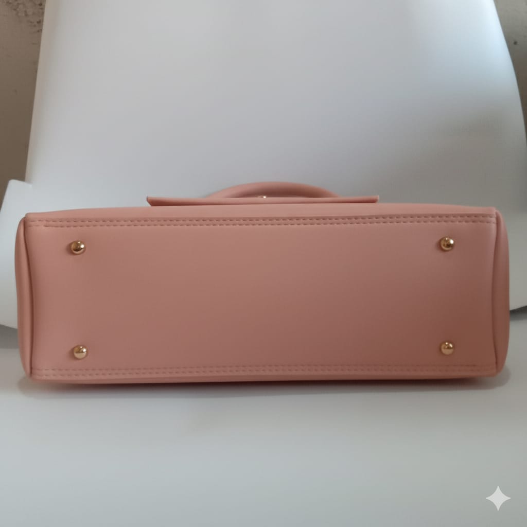 cerulean blue and pink textured top handle bag with wallet companion