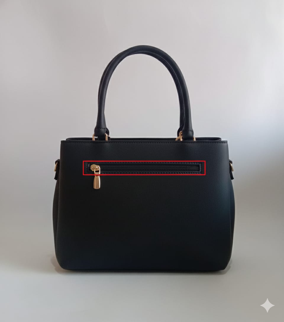 elegant maroon and black top handle satchel and wallet set